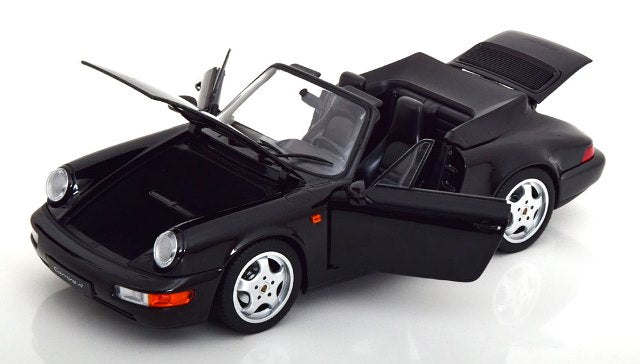 [ Pre-order ] 187332 NOREV 1:18 Scale Porsche 911 (964) Carrera 4 1990 Cabrio Black Metallic (Modellissimo Custom Order)