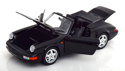 [ Pre-order ] 187332 NOREV 1:18 Scale Porsche 911 (964) Carrera 4 1990 Cabrio Black Metallic (Modellissimo Custom Order)