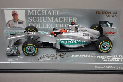 1:43 MINICHAMPS 410120077 Mercedes-AMG Petronas F1 Team Show Car 2012 #7 M. Schumacher model car