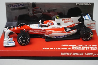 1:43 MINICHAMPS 413090310 FORZA Panasonic Toyota TF109 Japan GP 2009 #10 model car