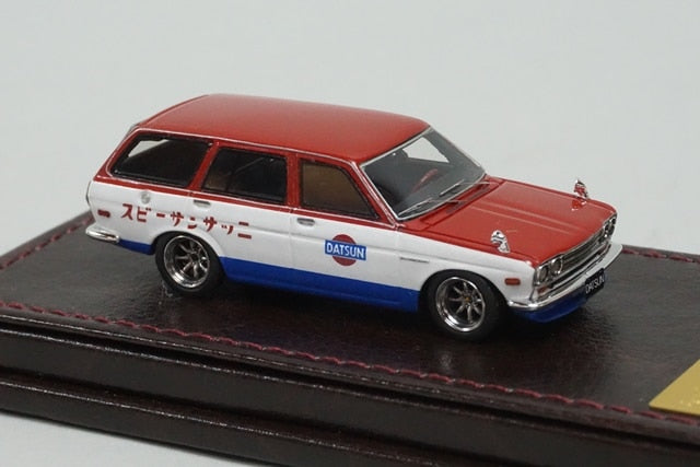 1:64 Ignition model IG2882 Nissan Datsun Bluebird (510) Wagon Red/White/Blue model car