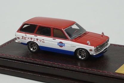 1:64 Ignition model IG2882 Nissan Datsun Bluebird (510) Wagon Red/White/Blue model car