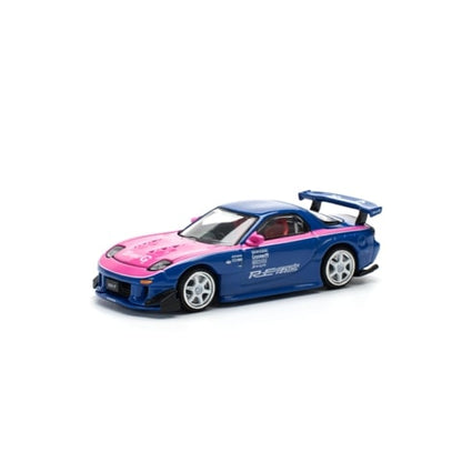 [ Pre-order ] PR640240 POP RACE 1:64 Mazda Amemiya MAZDA RX7 RE-AMEMIYA BLUE/PINK