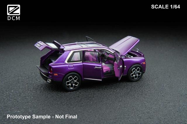 [ Pre-order ] DCM 1:64 Rolls Royce Cullinan Fully Openable Purple