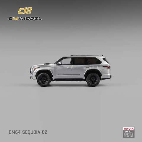CM64-Sequoia-02 CM-Model 1:64 Sequoia Toyota Sequoia XK80 TRD Pro Silver Grey model car