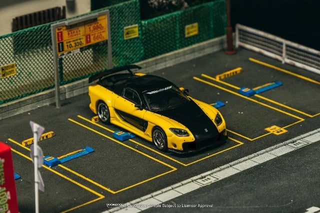 T64G-075-YE Tarmac Works 1:64 Mazda RX-7 VeilSide Fortune7 Yellow/Black