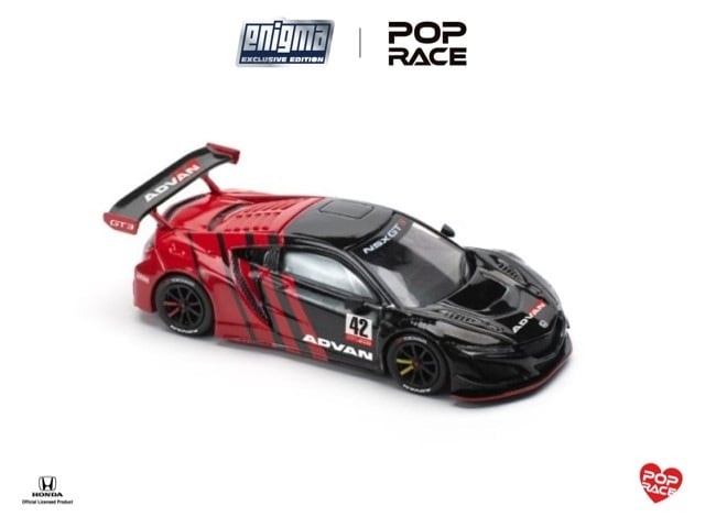 [ Pre-order ] PRE0011 POP RACE x Enigma 1:64 Honda NSX GT3 Evo22 Advan Chase Livery Blister Ver.
