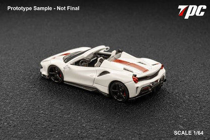 TPC 1:64 Novitec 488 Roadster Pearl White / Red Stripe