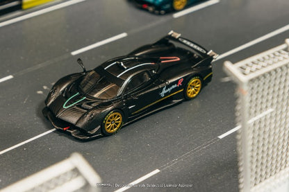 T64G-TL035-MBCF Tarmac Works 1:64 Pagani Huayra R Matt Black Carbon Fiber