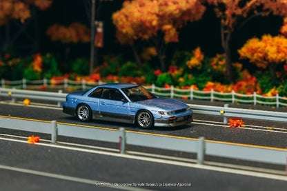 [ Pre-order ] T64G-025-PU Tarmac Works 1:64 Nissan VERTEX Silvia (S13) Blue/Grey