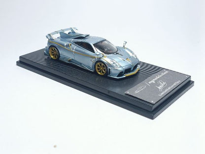 [ Pre-order ] MC640015A MC Model Collect 1:64 Scale Pagani Huayra Imola Silver Blue Orange Stripes