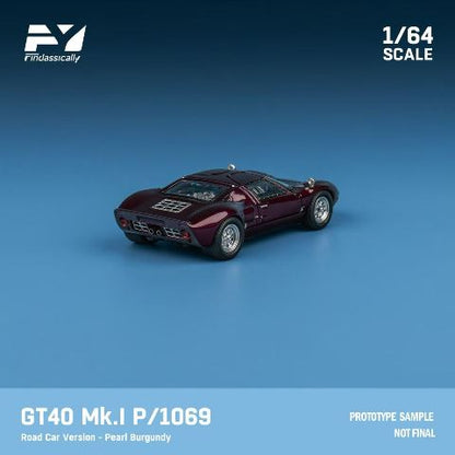FY64094 Finclassically 1:64 GT40 Mk.I P1069 Boliangdi wine red Road Car Version model car