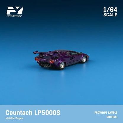 FY64092 Finclassically 1:64 Countach LP5000S Metallic purple with wing model car