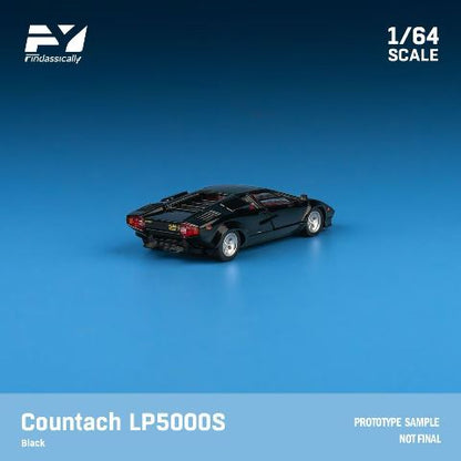 FY64093 Finclassically 1:64 Countach LP5000S Metallic black modelcar