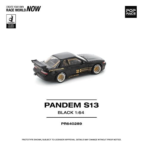 [ Pre-order ] PR640289 POP RACE 1:64 Nissan Pandem Silvia S13 BLACK