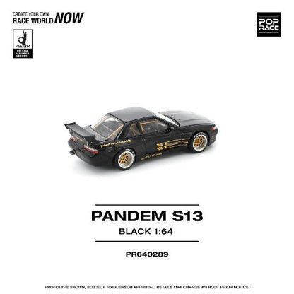 [ Pre-order ] PR640289 POP RACE 1:64 Nissan Pandem Silvia S13 BLACK