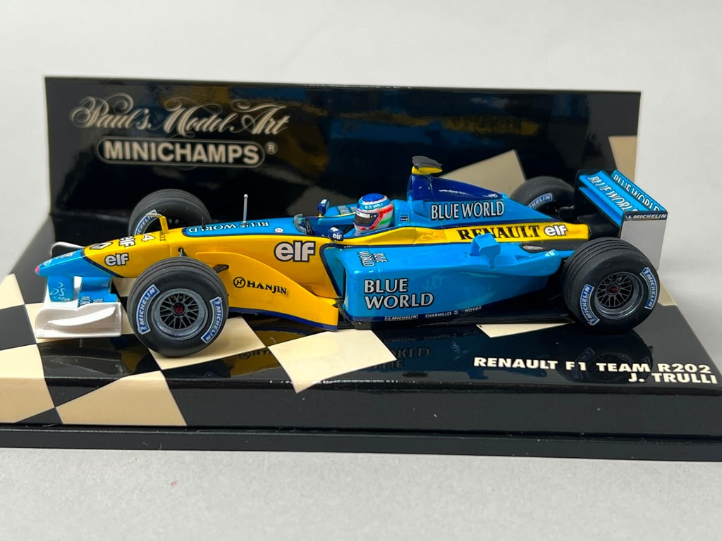 1:43 MINICHAMPS 400020014 Renault F1 Team R202 #14 J. Trulli model car