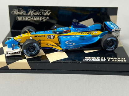 1:43 MINICHAMPS 400030008 Renault F1 Team R23 Japanese GP 2003 #8 F. Alonso model car
