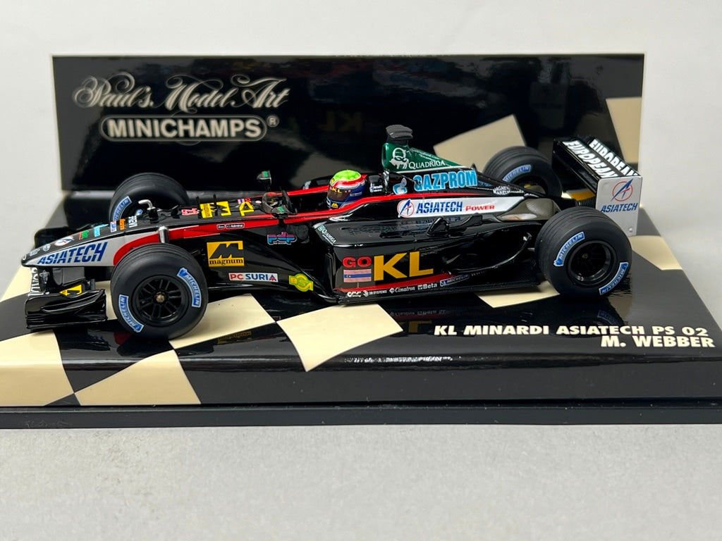 1:43 MINICHAMPS 400020023 KL Minardi Asiatec PS02 2002 #23 M.Webber model car