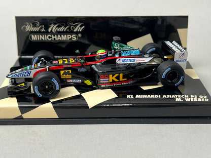 1:43 MINICHAMPS 400020023 KL Minardi Asiatec PS02 2002 #23 M.Webber model car