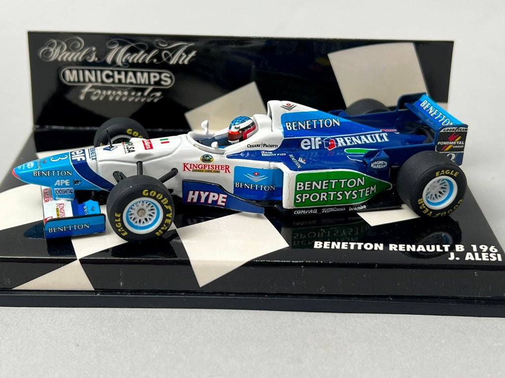 1:43 MINICHAMPS 430960003 Benetton Renault B196 #3 J.Ales model car