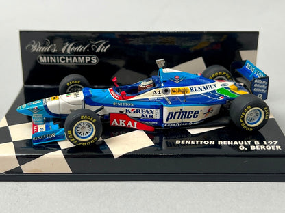 1:43 MINICHAMPS 430970008 Benetton Renault B197 1997 #8 G. Berger model car