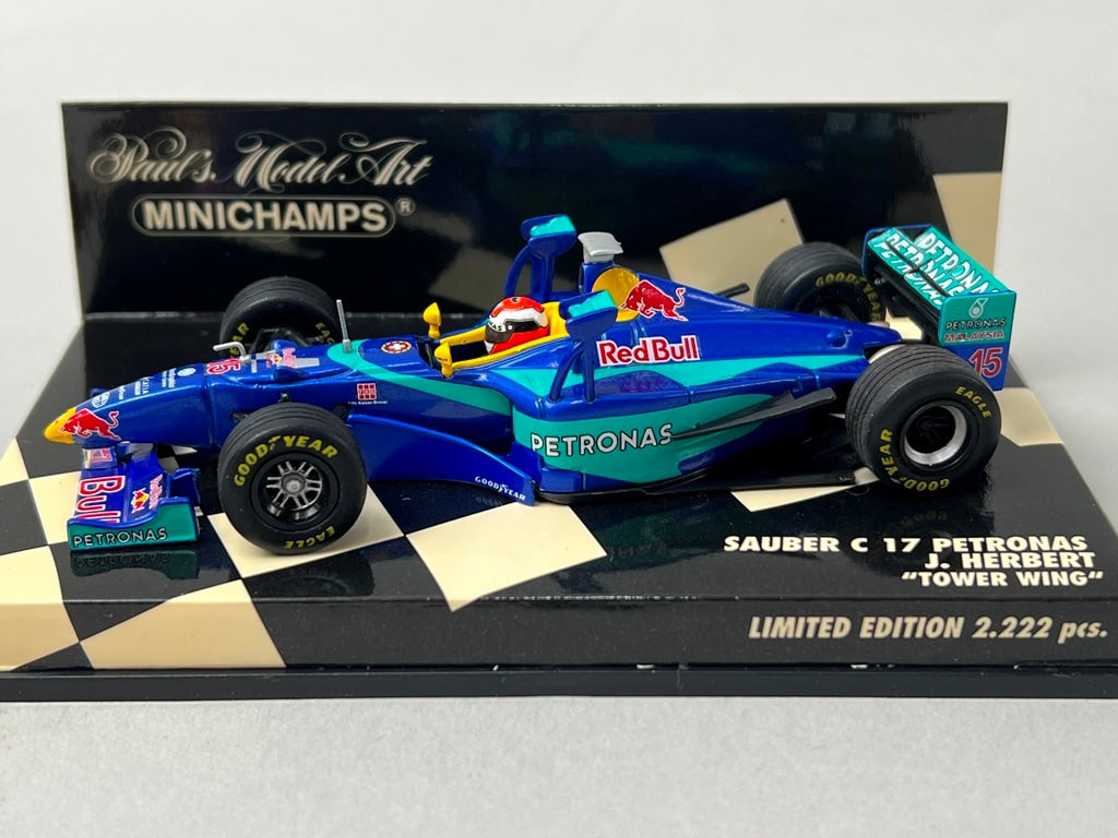 1:43 MINICHAMPS 430980045 Sauber C17 Petronas Tower Wing #15 J.Herbert model car