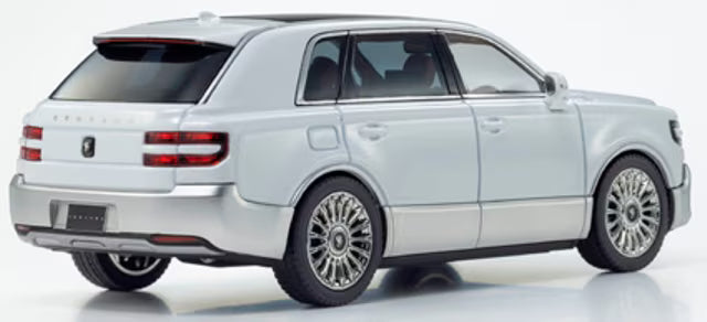 KS03926WS KYOSHO 1:43 Toyota Century (Hakaku: White Crane) (White/Silver) Interior: Mid Brown