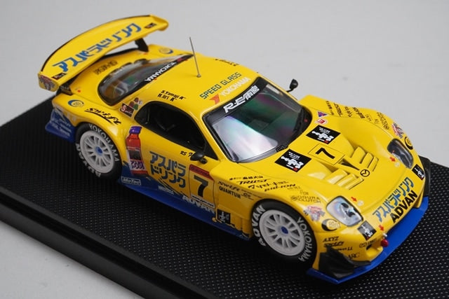 1:43 EBBRO 43707 Mazda Amemiya Asparagus Drink RX7 JGTC 2004 #7 Yellow model car