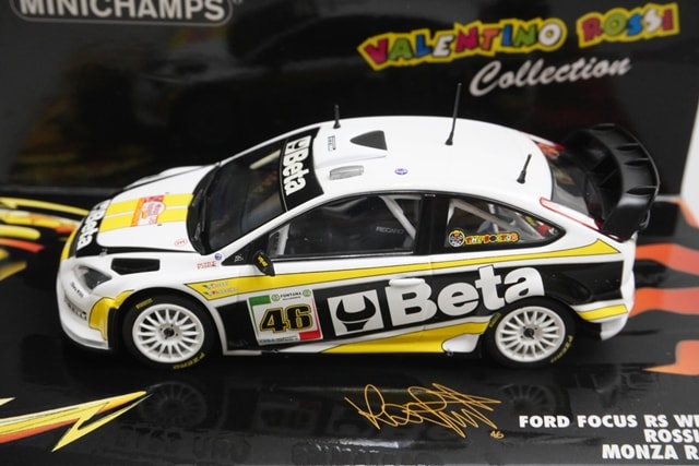 1:43 MINICHAMPS 400088946 Ford Focus RC WRC 'BETA' Monza Rally 2008 #46 model car