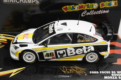 1:43 MINICHAMPS 400088946 Ford Focus RC WRC 'BETA' Monza Rally 2008 #46 model car