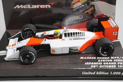 1:43 MINICHAMPS 413880012 Eurosport McLaren Honda MP4/4 Japanese GP 1988 #12 model car