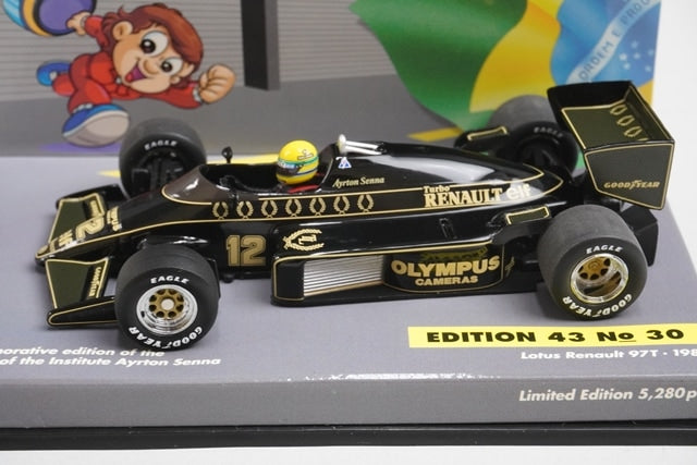1:43 MINICHAMPS 540431501 Lotus Renault 97T 1985 #12 ASC No.30 A.senna model car