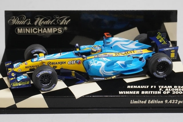 1:43 MINICHAMPS 400060101 Renault F1 Team R26 British GP 2006 #1 F. Alonso model car