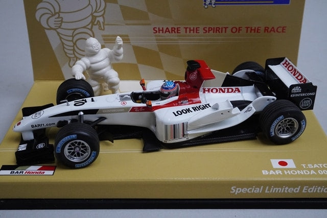 1:43 MINICHAMPS MICHELIN BAR HONDA 006 #10 Takuma Sato model car