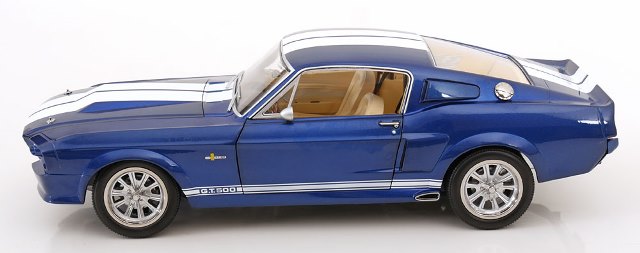 [ Pre-order ] KKDC120174 KK scale 1:12 Ford Mustang Shelby GT500 1967 Blue Metallic/White