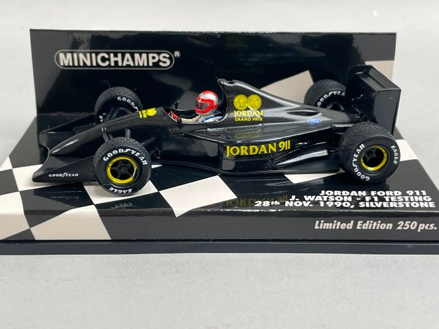 1:43 MINICHAMPS 410910099 Jordan Ford 911 F1 Test 28 Hours NOV.1990 Silverstone model car