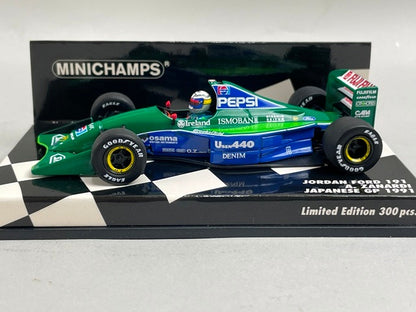 1:43 MINICHAMPS 410910332 Jordan Ford 191 JAPANESE Japanese Grand Prix 1991 #32 A. Zanardi