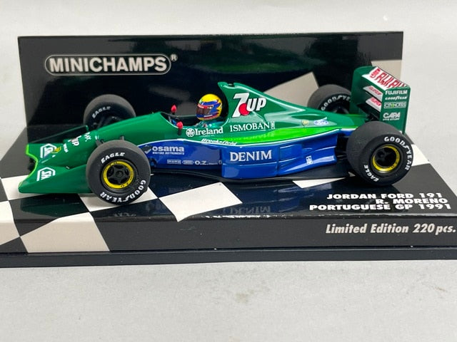 1:43 MINICHAMPS 410910232 Jordan Ford 191 PORTUGUESEGP 1991 #32 M. Moreno model car