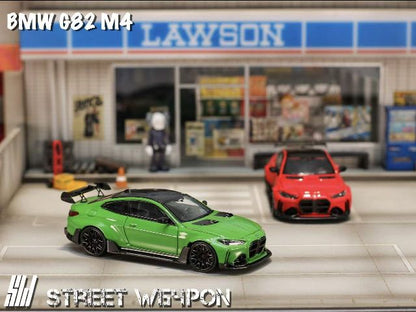 SW Street Weapon 1:64 BMW G82 M4 Wide-Body Modified Car in Irish Green