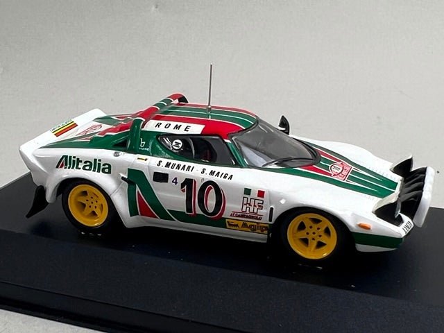 1:43 ixo RAC080 Lancia Stratos Monte Carlo Rally 1976 #10 S. Munari S. Maiga model car