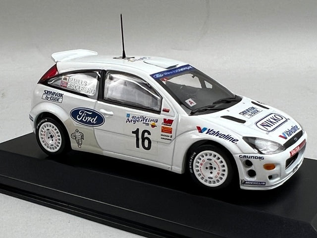 1:43 MINICHAMPS 430008916 Ford Focus WRC Argentina Rally 2000 #16 P. Solberg P. Mills model car