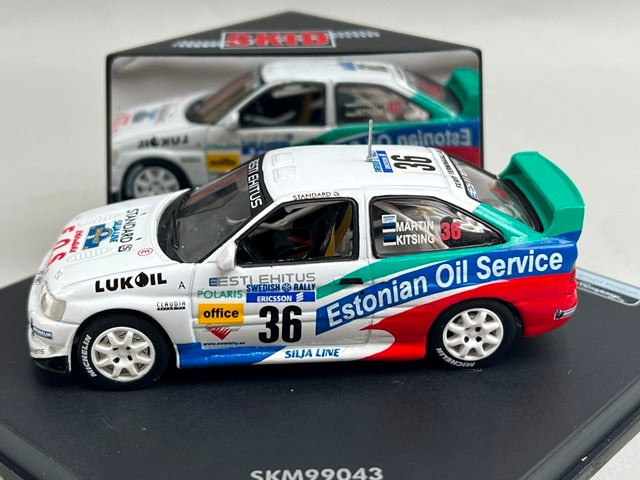 1:43 VITESSE SKM99043 Ford Escort WRC E.O.S SWEDISH Rally 1999 #36 M. Martin T. Kitzing moidel car