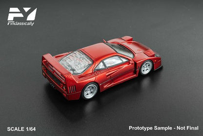 [ Pre-order ] FY64096 Finclassically 1:64 F40 Transparent Red