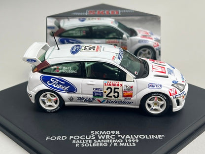 1:43 VITESSE SKM098 Ford Focus WRC Valvoline SANREMO Rally 1999 #25 P. Solberg P. Mills model car