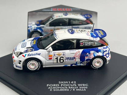 1:43 VITESSE SKM142 Ford Focus WRC ACROPOLIS Rally 2000 #16 P. Solberg P. Mills model car