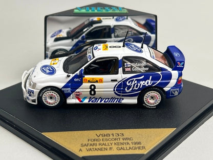 1:43 VITESSE V98133 Ford Escort WRC SAFARI Rally KENYA 1998 #8 A. Vatanen F. Gallagher model car