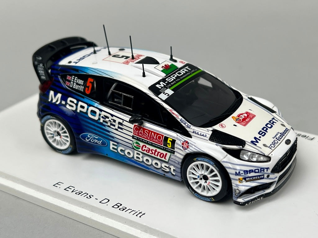 1:43 Spark S4505 Ford Fiesta WRC M-Sport World Rally Team Monte Carlo 2015 #5 E. Evans D. Barritt model car