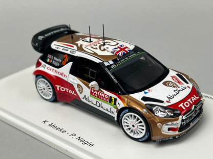 1:43 Spark S3788 Citroen DS3 WRC MONTE CARLO Rally 2014 #3 K. Meek P. Nagel model car