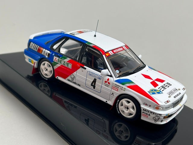 1:43 ixo KBI030 Mitsubishi Galant VR-4 Swedish Rally 1991 #4 K. Ericsson S. Permander model car